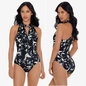 MAGICSUIT Dream State Coco One Piece SWIMSUIT Size 8 Black White Scuba NEW $204